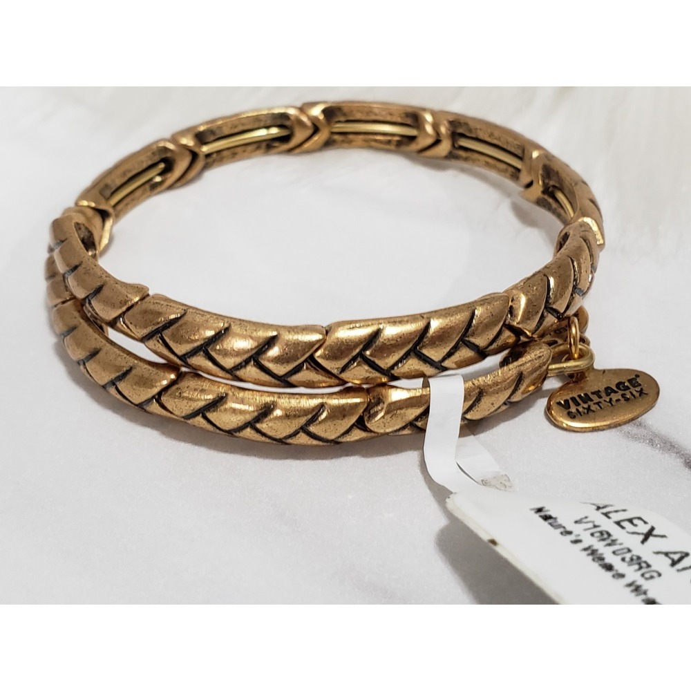 NEW Alex and Ani Bracelet NATURES WEAVE WRAP GOLD braided bracelet
